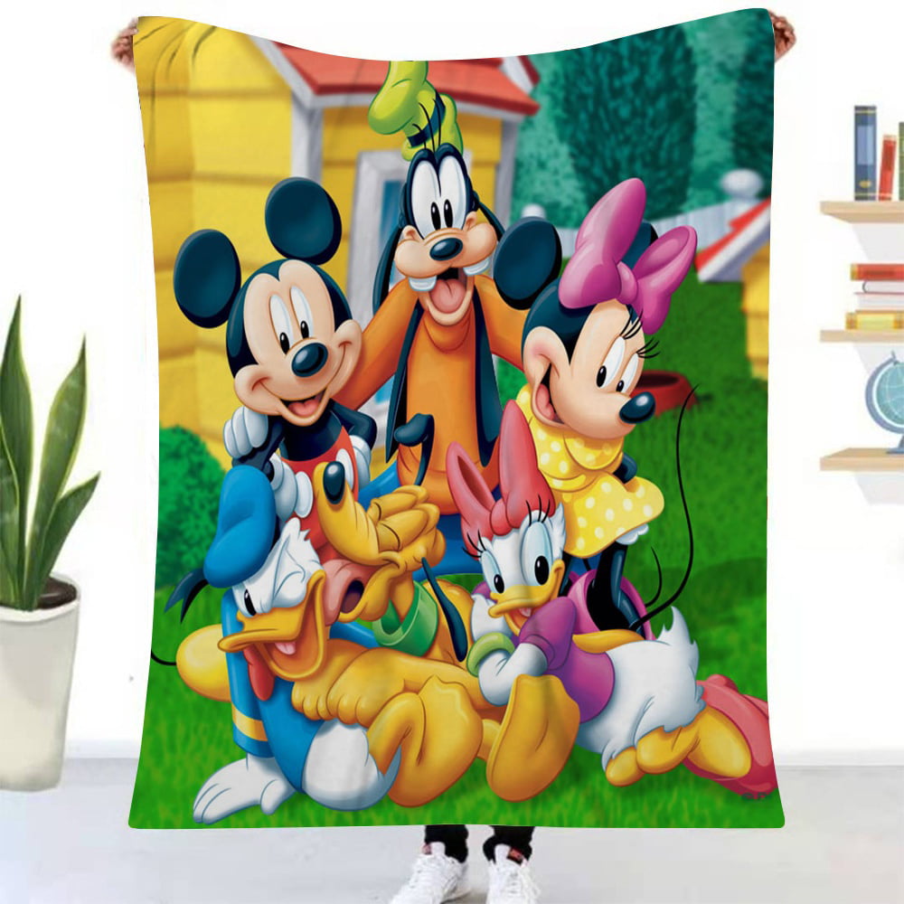 Mickey Mouse Kids Classic Blanket for Bed Sofa Couch Car