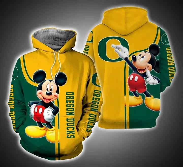 Mickey Mouse Paints Logo Oregon Ducks 3D Hoodie Oregon Ducks Gift