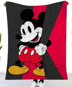 Mickey Mouse Warm Fleece Blanket for Bed Sofa Couch Car