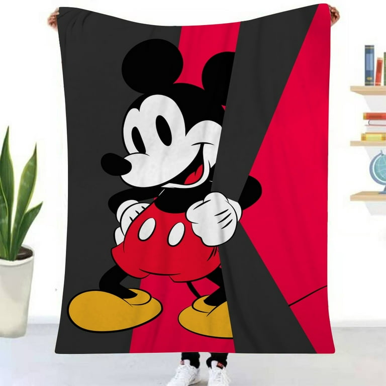 Mickey Mouse Warm Fleece Blanket for Bed Sofa Couch Car