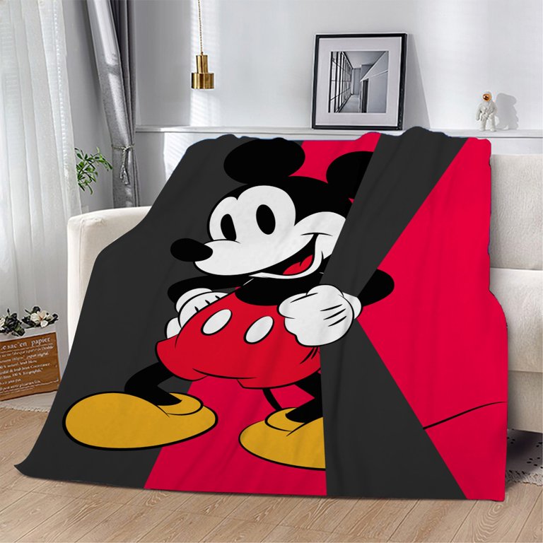 Mickey Mouse Warm Fleece Blanket for Bed Sofa Couch Car