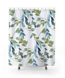 Mid-Century Modern Boho Shower Curtain for Chic Bathroom Decor