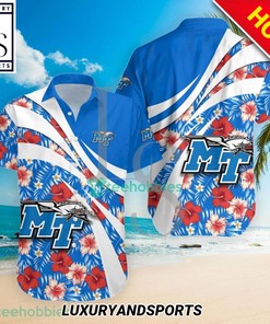 Middle Tennessee Blue Raiders NCAA Hibiscus Tropical Flower Hawaiian Shirt