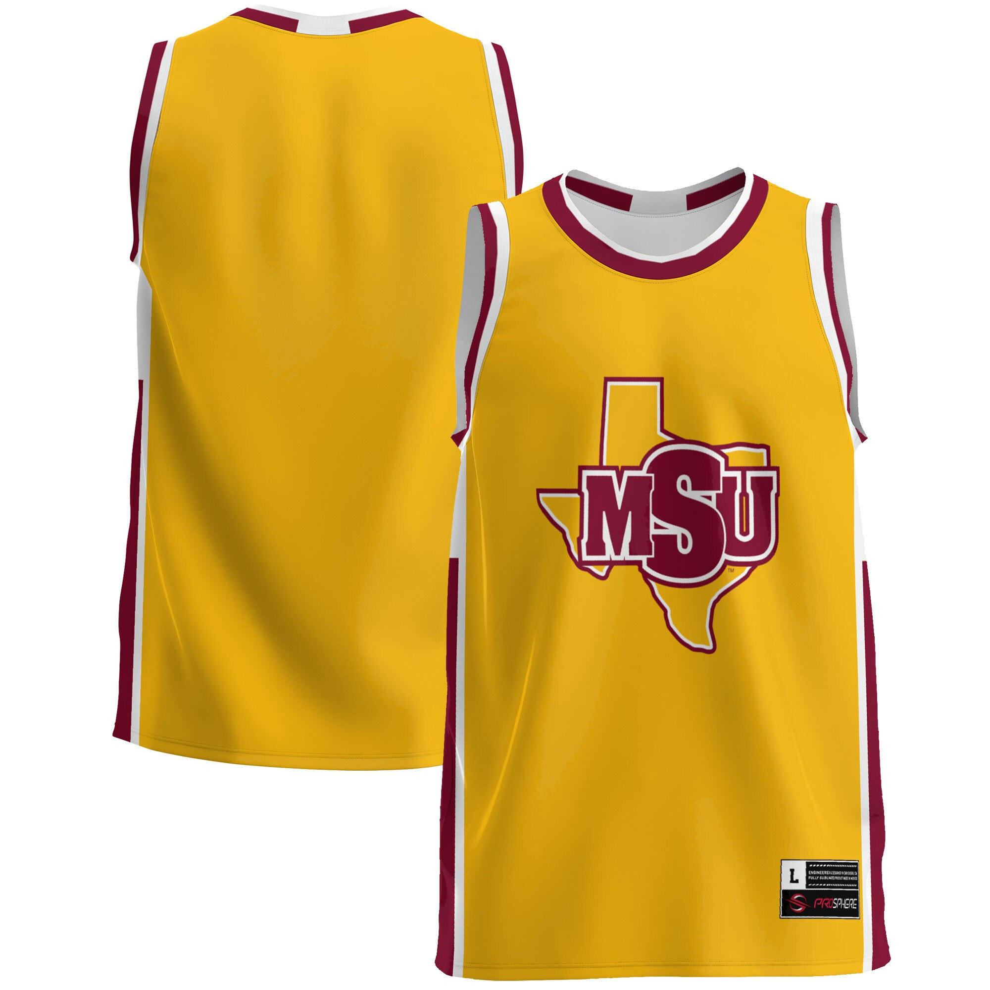 Midwestern State Mustangs Basketball Jersey - Gold Ncaa