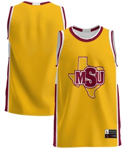 Midwestern State Mustangs Basketball Jersey - Gold Ncaa