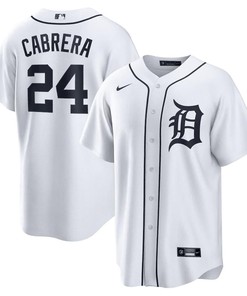 Miguel Cabrera 24 Detroit Tigers Home Men Jersey - White