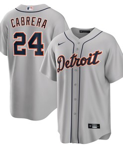 Miguel Cabrera Detroit Tigers Road Replica Player Name Jersey - Gray Mlb
