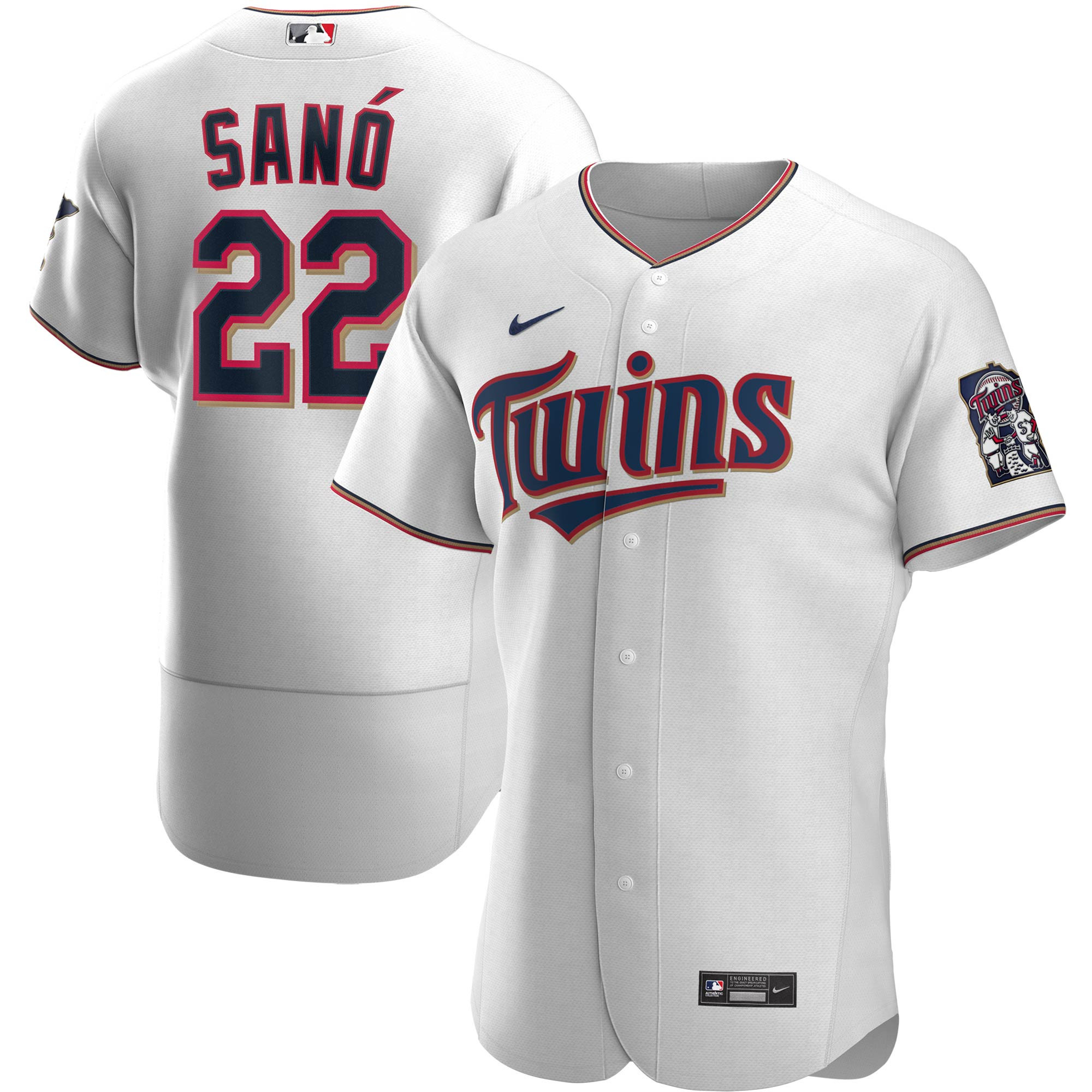 Miguel Sano Minnesota Twins Home Authentic Player Jersey - White Mlb