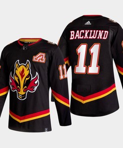 Mikael Backlund 11 Calgary Flames Alternate Black Jersey 2022-23