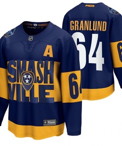Mikael Granlund Predators Navy 2022 Stadium Series 64 Jersey Jersey
