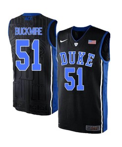 Mike Buckmire 51 Duke Blue Devils Elite Basketball Men Jersey - Black Blue