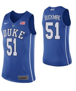 Mike Buckmire 51 Duke Blue Devils Elite Basketball Men Jersey - Blue