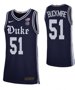 Mike Buckmire 51 Elite Duke Blue Devils Basketball Jersey Navy