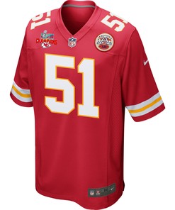 Mike Danna 51 Kansas City Chiefs Super Bowl LVII Champions 3 Stars Men Game Jersey - Red
