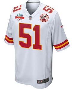 Mike Danna 51 Kansas City Chiefs Super Bowl LVII Champions 3 Stars Men Game Jersey - White