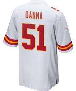 Mike Danna 51 Kansas City Chiefs Super Bowl LVII Champions Men Game Jersey - White