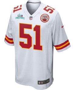 Mike Danna 51 Kansas City Chiefs Super Bowl LVII Champions Men Game Jersey - White