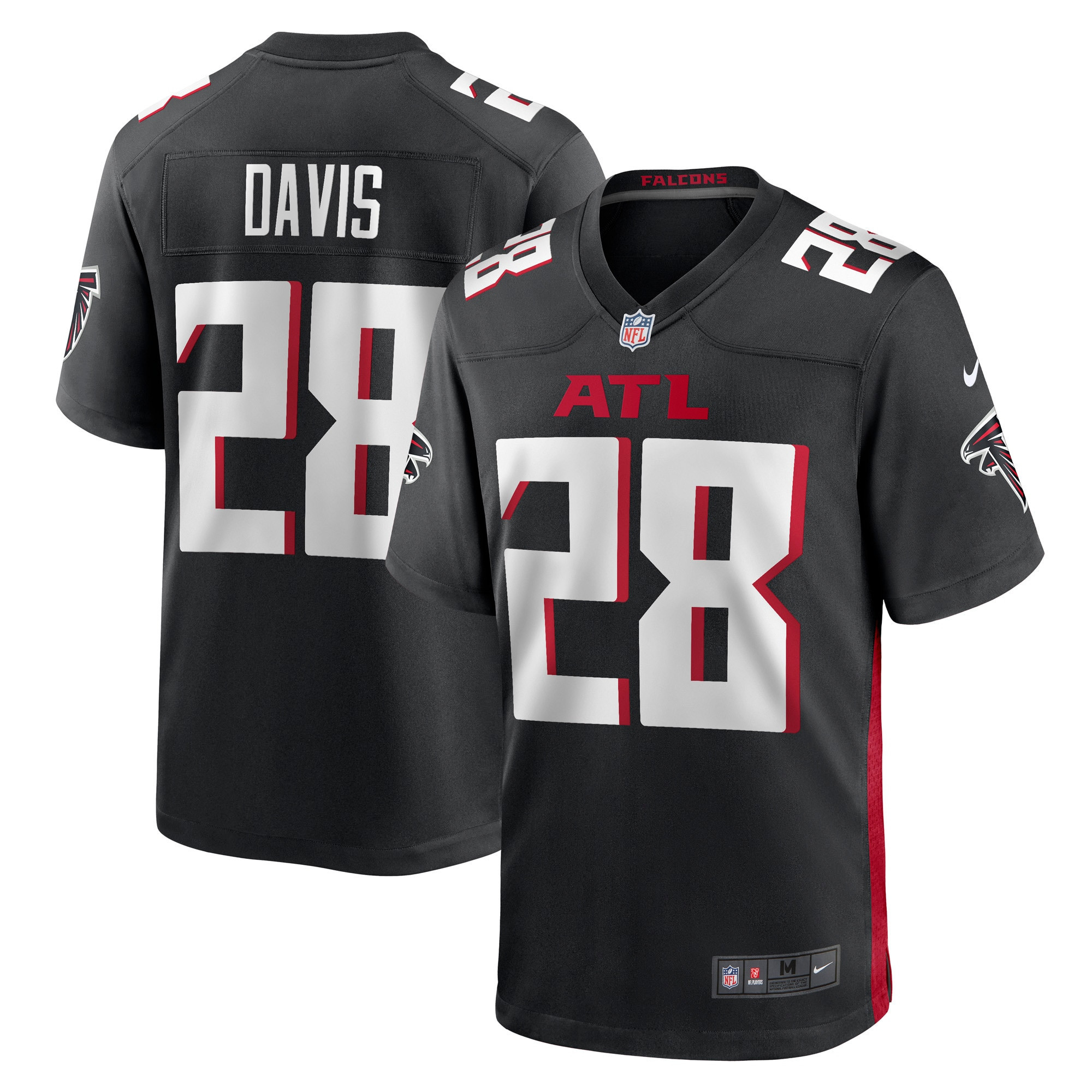 Mike Davis Atlanta Falcons Game Player Jersey - Black Nfl