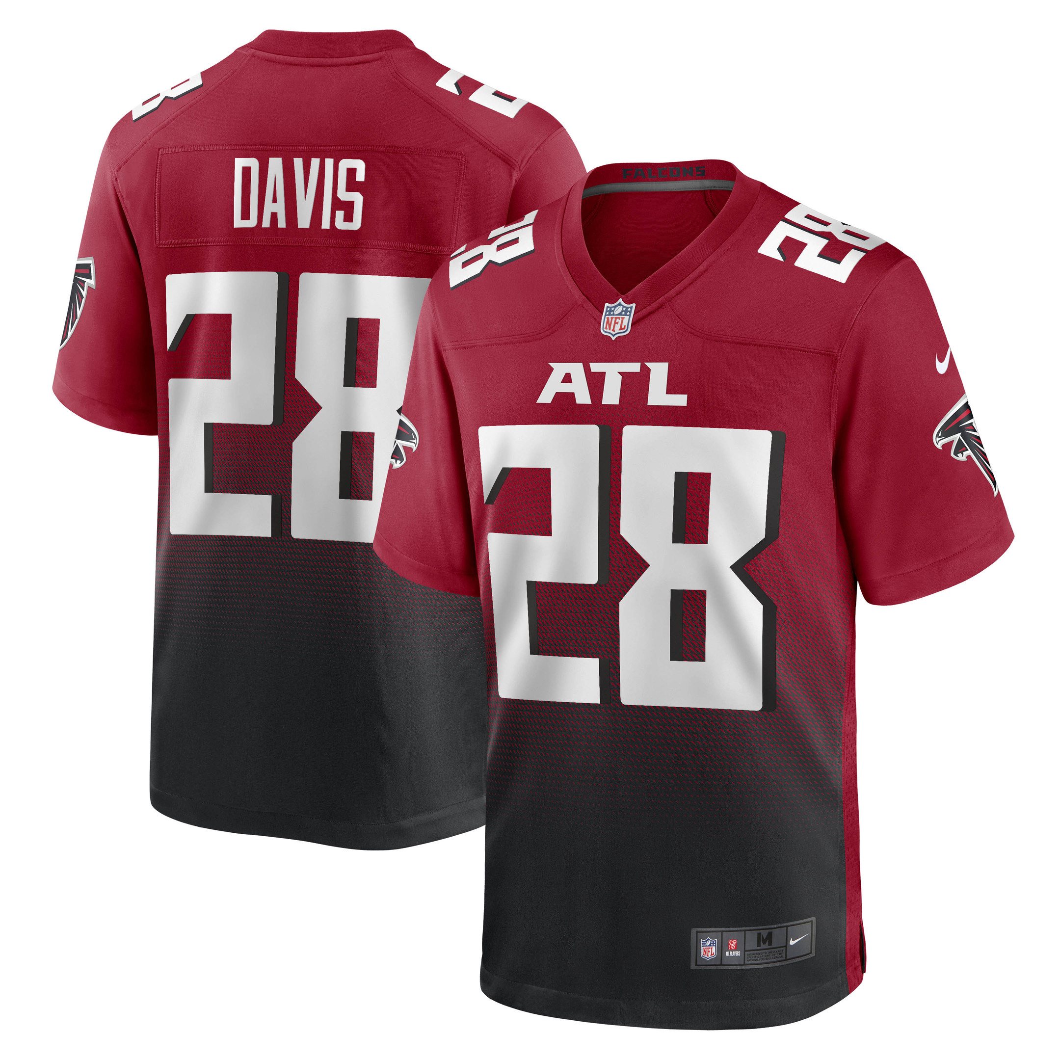 Mike Davis Atlanta Falcons Game Player Jersey Red Nfl
