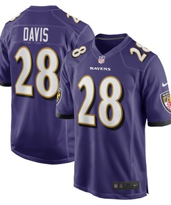 Mike Davis Baltimore Ravens Player Game Jersey - Purple