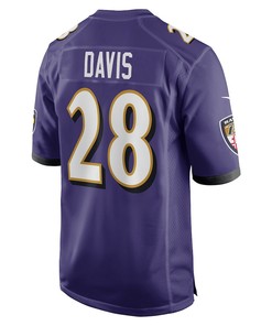 Mike Davis Baltimore Ravens Player Game Jersey - Purple