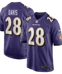 Mike Davis Baltimore Ravens Player Game Jersey - Purple Nfl