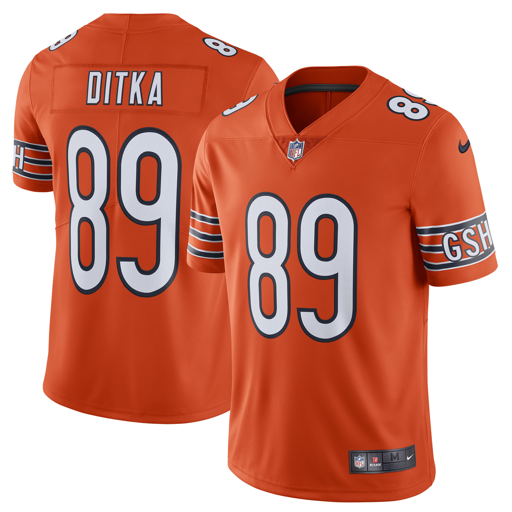 Mike Ditka Chicago Bears Alternate Vapor Untouchable Limited Retired Player Jersey Orange Nfl