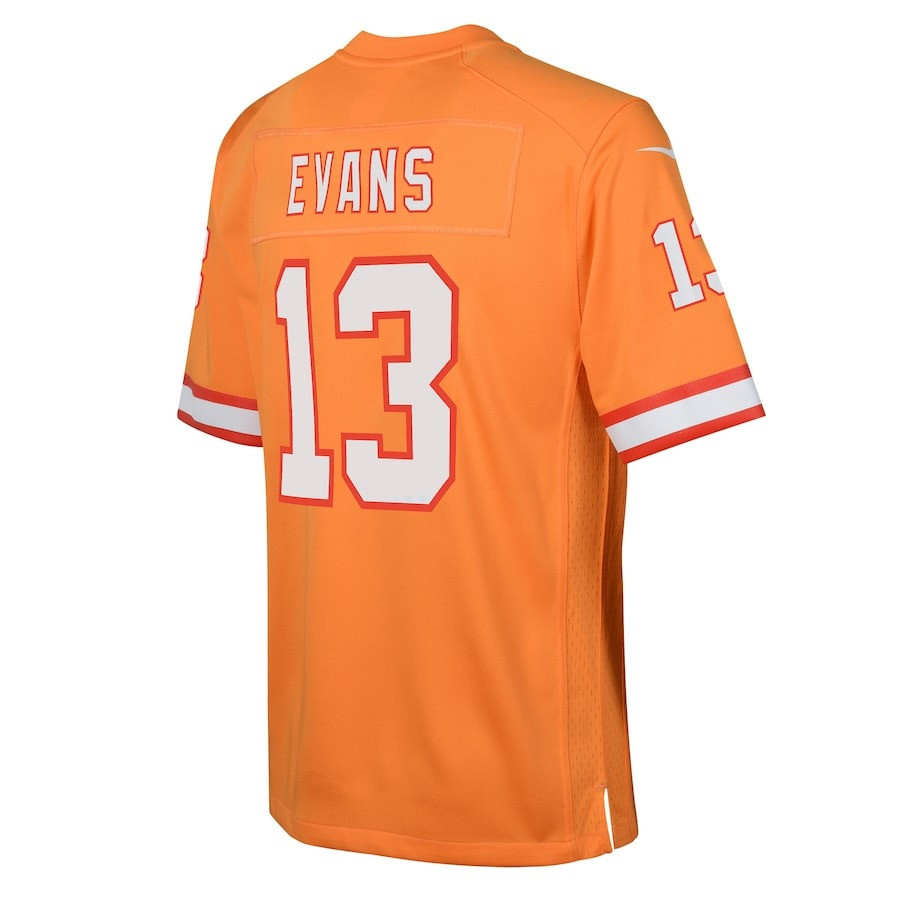 Mike Evans 13 Tampa Bay Buccaneers Throwback Game Youth Jersey - Orange