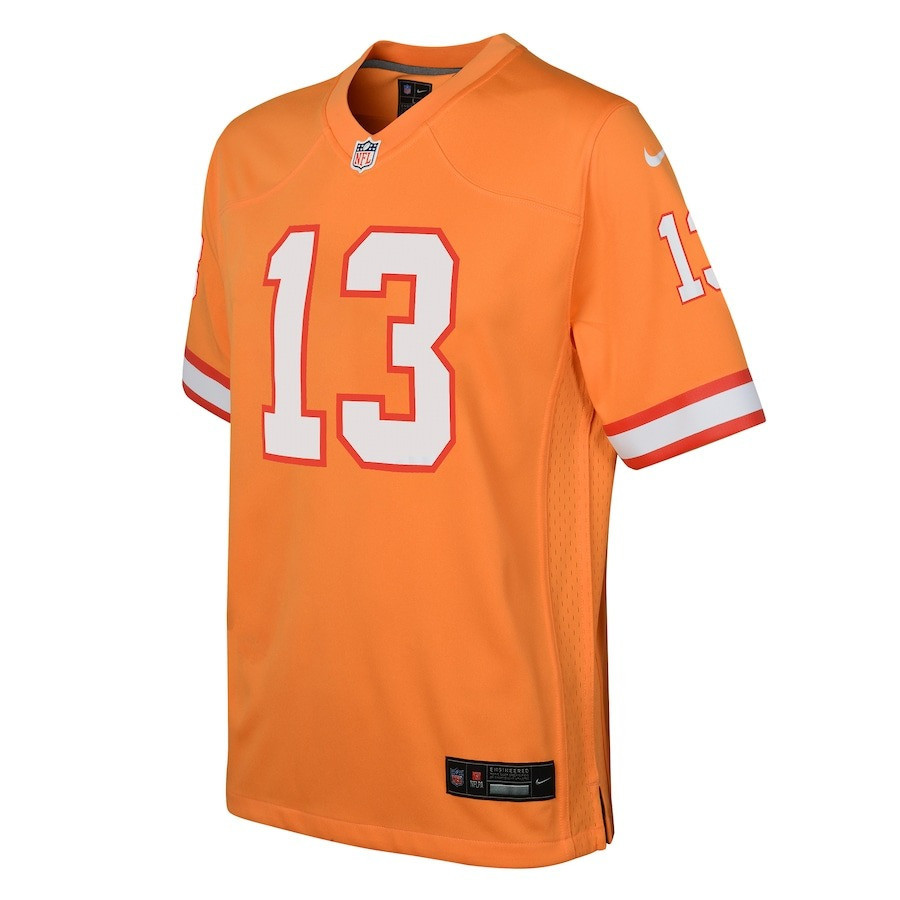 Mike Evans 13 Tampa Bay Buccaneers Throwback Game Youth Jersey - Orange