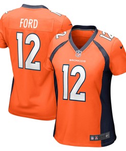 Mike Ford Denver Broncos Womens Game Player Jersey - Orange Nfl