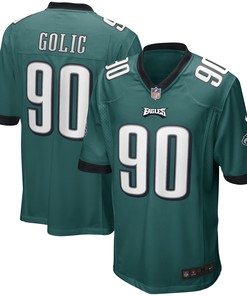 Mike Golic Philadelphia Eagles Game Retired Player Jersey - Midnight Green Nfl