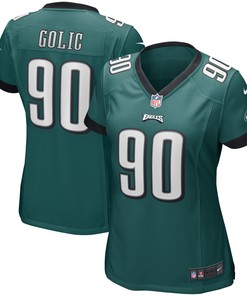 Mike Golic Philadelphia Eagles Womens Game Retired Player Jersey - Midnight Green Nfl