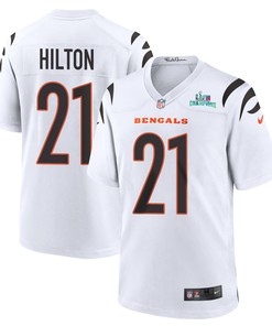Mike Hilton 21 Cincinnati Bengals Super Bowl LVII Champions Men Game Jersey - White