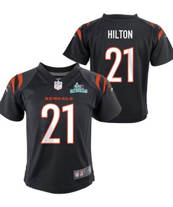 Mike Hilton 21 Cincinnati Bengals Super Bowl LVII Champions Youth Game Jersey - Black