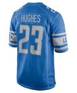 Mike Hughes 23 Detroit Lions Game Jersey - Blue