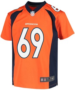 Mike McGlinchey 69 Denver Broncos Youth Game Jersey - Orange