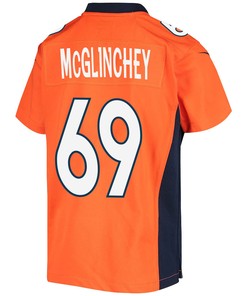 Mike McGlinchey 69 Denver Broncos Youth Game Jersey - Orange