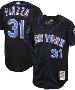 Mike Piazza New York Mets Mitchell & Ness Alternate 2000 Cooperstown Collection Authentic Jersey - Black Mlb
