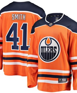 Mike Smith Edmonton Oilers Fanatics Branded Breakaway Team Color Player Jersey - Orange Nhl