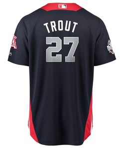 Mike Trout American League Majestic 2018 Mlb All-star Game Home Run Derby Player Jersey - Navy