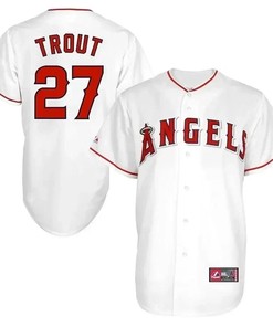 Mike Trout Los Angeles Angels Big And Tall Player Baseball Jersey - White