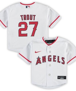 Mike Trout Los Angeles Angels Infant Home Replica Player Jersey - White Mlb