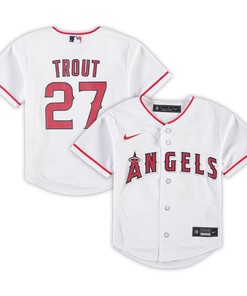 Mike Trout Los Angeles Angels Preschool Home Replica Player Jersey - White Mlb