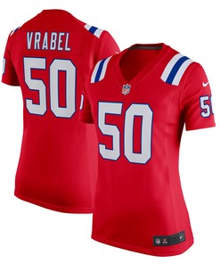 Mike Vrabel New England Patriots Womens Retired Game Jersey - Red Nfl