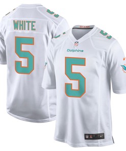 Mike White 5 Miami Dolphins Men Game Jersey - White