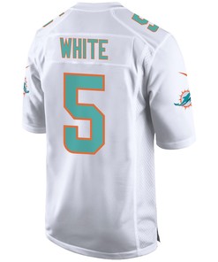 Mike White 5 Miami Dolphins Men Game Jersey - White