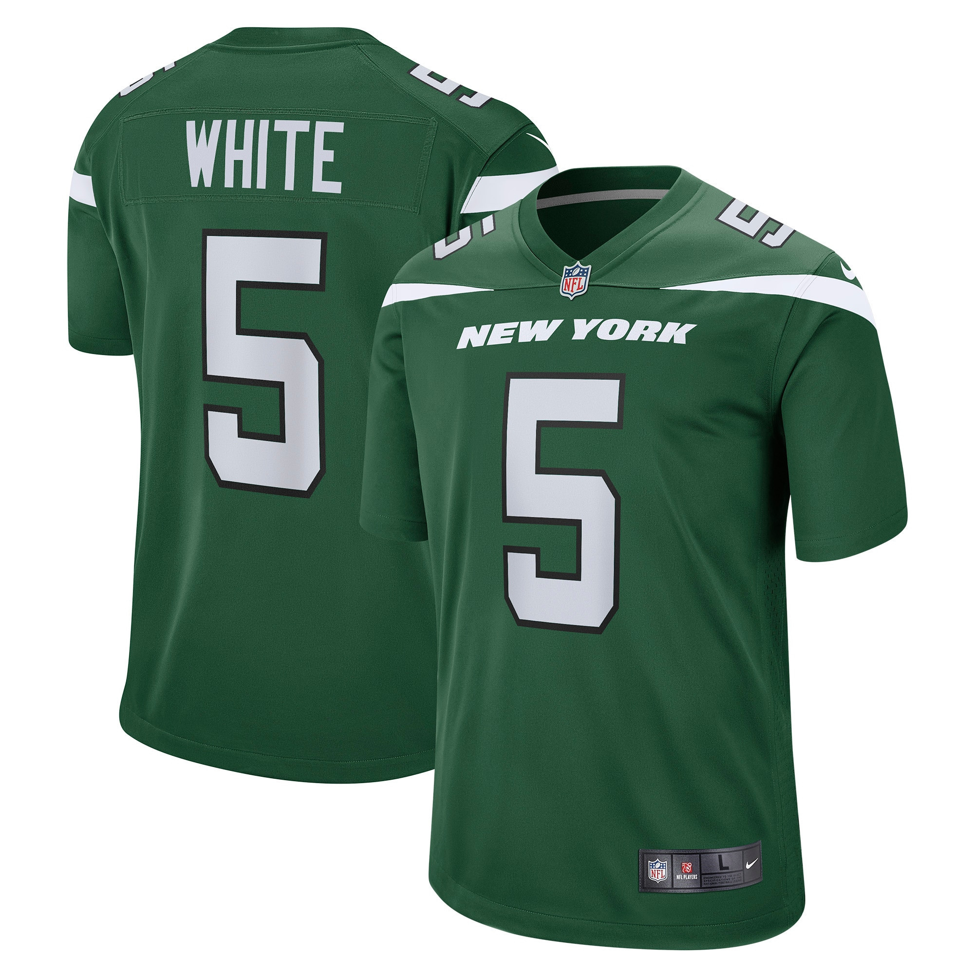 Mike White New York Jets Game Player Jersey - Gotham Green Nfl