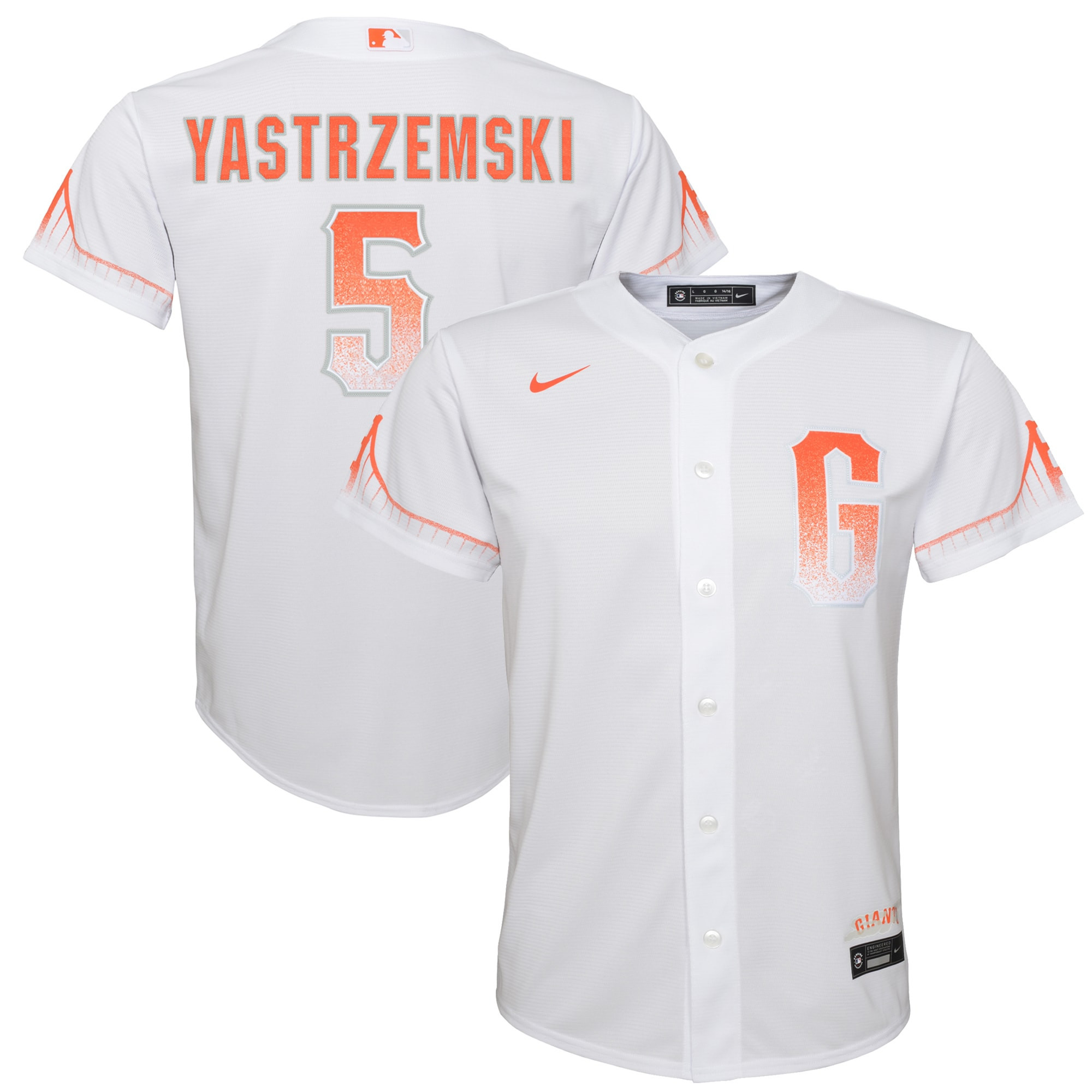 Mike Yastrzemski San Francisco Giants 2021 City Connect Replica Player Jersey - White Mlb