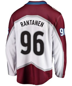 Mikko Rantanen 96 Colorado Avalanche Stanley Cup 2023 Playoffs Patch Away Breakaway Men Jersey - White