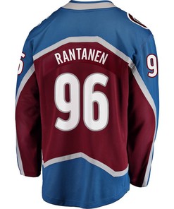 Mikko Rantanen 96 Colorado Avalanche Stanley Cup 2023 Playoffs Patch Home Breakaway Men Jersey - Burgundy